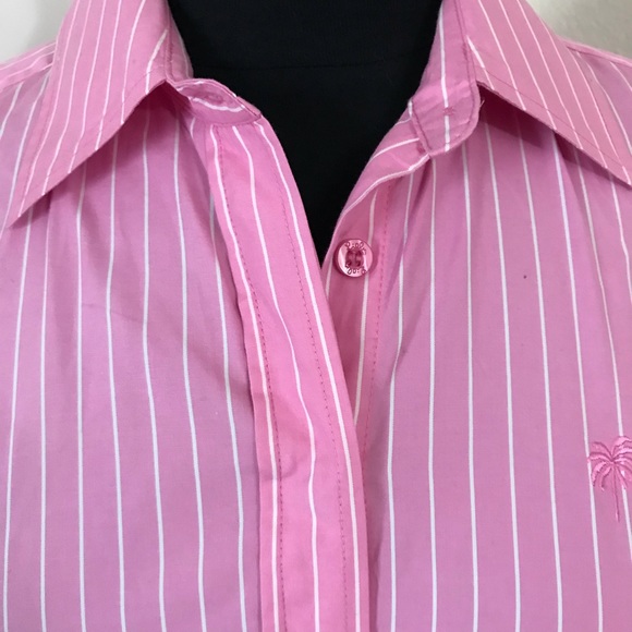 Lilly Pulitzer Pink and White Button Down. Size 2. - Picture 2 of 8